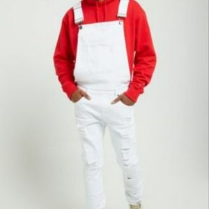 SOLD ON Mercar¡ Rue 21 white denim overalls